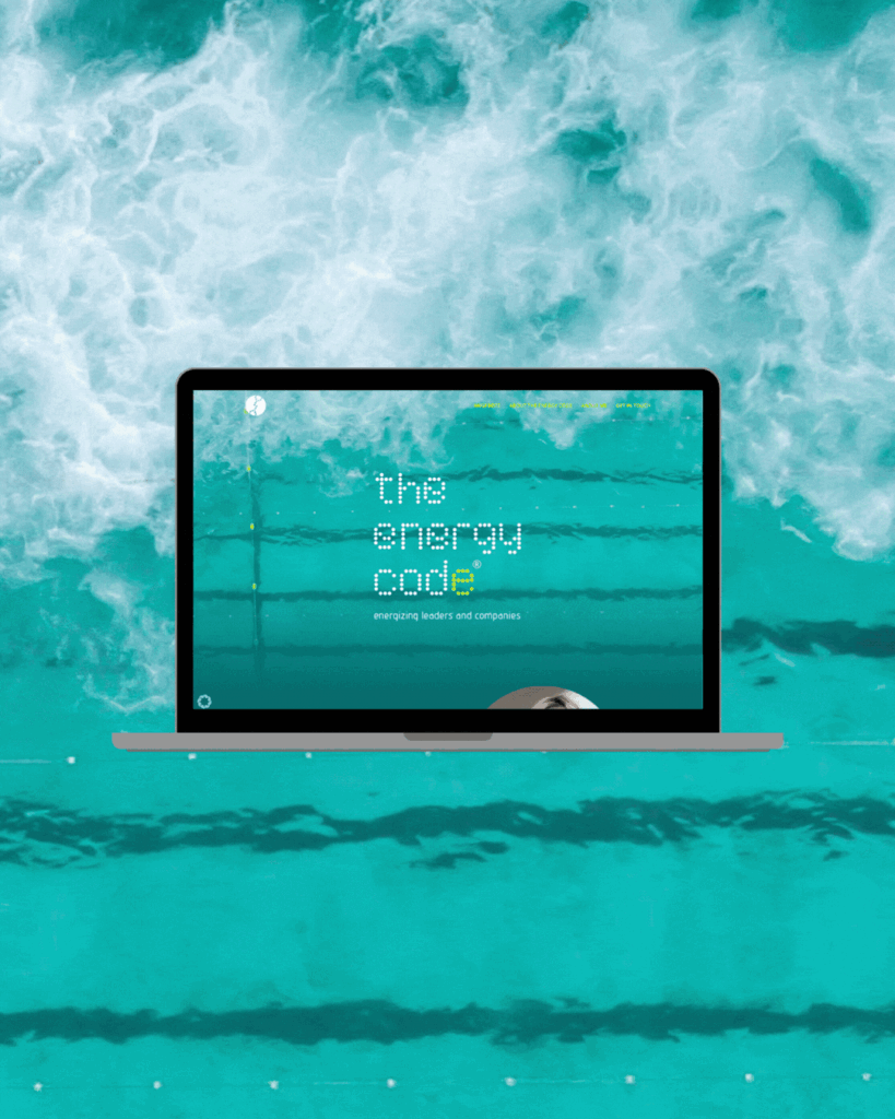 Website The Energy Code – Scrollansicht der Startseite