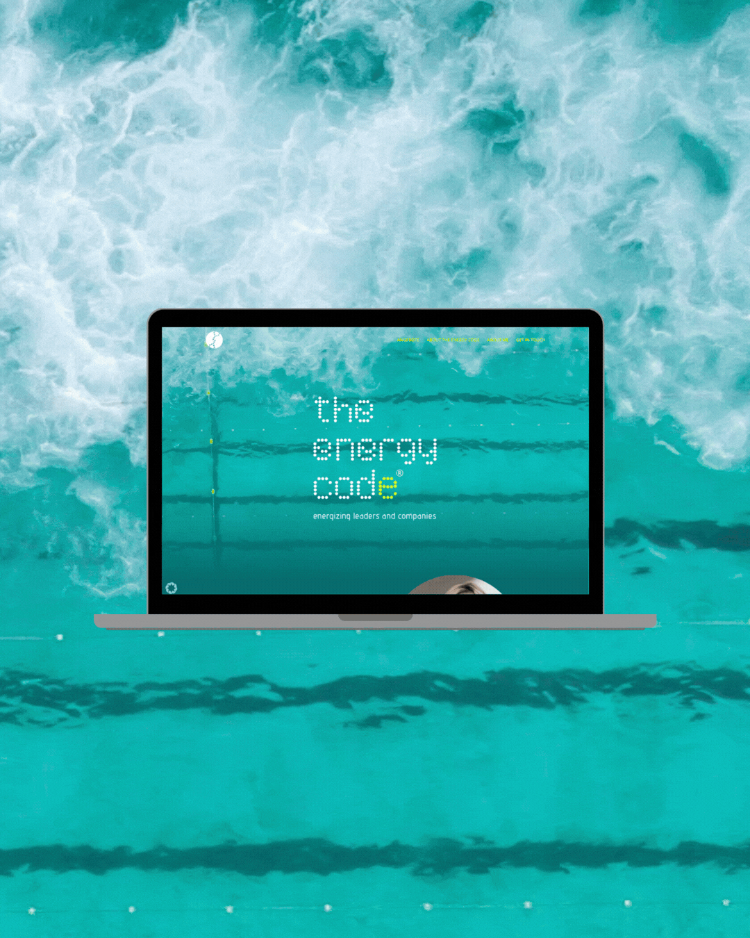 Website The Energy Code – Scrollansicht der Startseite